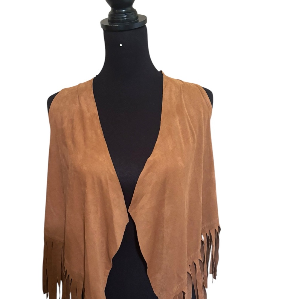 Red Camel Tan Fringe Vest